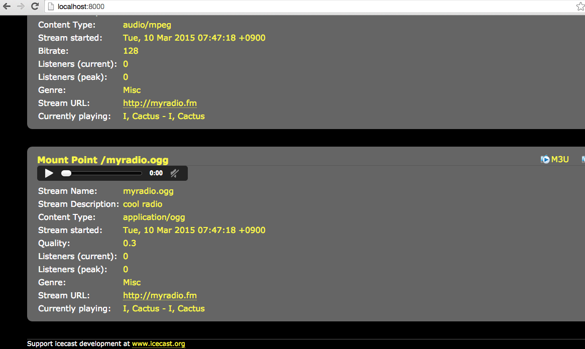 icecast screenshot